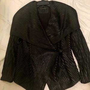 Bagatelle faux leather/knit jacket